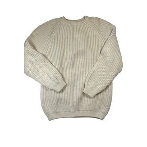 Vintage New Zealand "Chunkies" Brand Sweater Ivory White Size XL